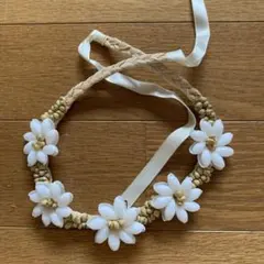 フラダンス用白い花　ネックレス