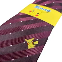 ポケモンネクタイ ピカチュウ Pokemon 紫　ドット柄　新品未使用