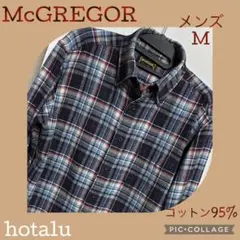 り*ん様 ♦️お買い得♦️McGREGOR 長袖 シャツ メンズM チェック柄