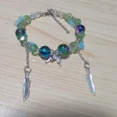 ハンドメイド 多色ビーズ ブレスレット