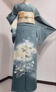着物 訪問着 トールサイズ 本場大島紬✖️加賀友禅 贅沢な伝統工芸品 