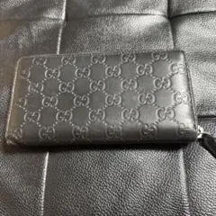 GUCCI グッチ シマ ラウンドファスナー 長財布 ブラックのサムネイル