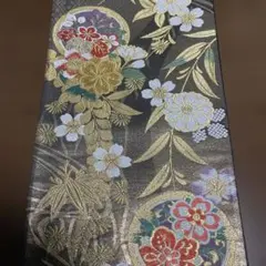 【専用】袋帯　草花　流水　金銀糸　唐織　金茶　六通　正絹 振袖