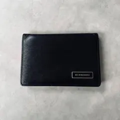 BURBERRY ロゴプレート　ノバチェック　レザー　名刺入れ　カードケース