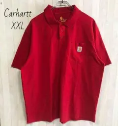 Carhartt カーハート 半袖 ポロシャツ 赤 レッド 美品 XL XXLのサムネイル