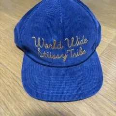 Stussy コーデュロイキャップ 青