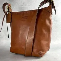 ✨稀少✨コーチ　ショルダーバッグ　クロスボディ　バケツ型　レザー　ブラウン