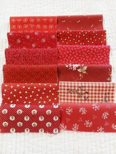 赤系　カットクロス 12枚セット