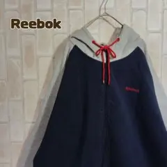 Reebok　リーボック　パーカー　ネイビー　グレー