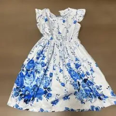 SHEIN 花柄フリル袖ワンピース 7Y