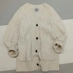 アルパカ混✨️ スピックアンドスパン ハミルトン ケーブルニットカーディガン