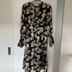 ViS 花柄 長袖ワンピース Fサイズ