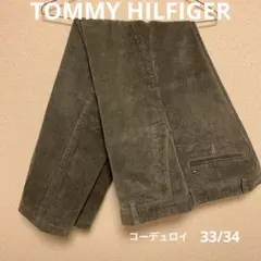 TOMMY HILFIGER 33/34 コーデュロイ パンツ グレー