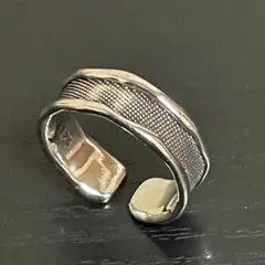 リング　シルバー925刻印　メッシュ　メキシカンアクセサリー　ヴィンテージ
