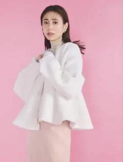 25SS✨CELFORD 撥水バルーンペプラムブルゾン ナイロン ピンク - メルカリ