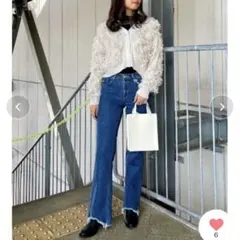 リサフレア　フレアデニム　フリンジデニム　something 27インチ　日本製