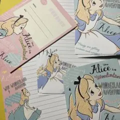平成レトロ　ディズニー　アリス　封筒　レターセット