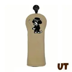 新品★ゴルフドッグ フェアウェイウッド用 ヘッドカバー FW用 ワンコベージュ