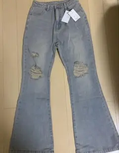 ダメージフレアパンツデニムのサムネイル