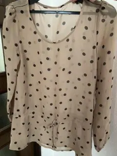 ドット シアーブラウス レディース