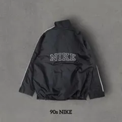 90s NIKE 中綿ナイロンジャケット バックロゴ刺繍 オーバーサイズ 古着