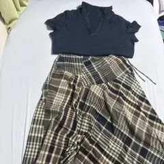 R by 45rpm チェック柄 スカート