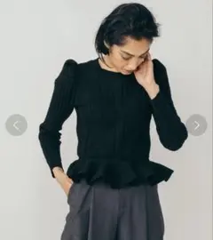 ダブルスタンダードクロージング sov. フリル ペプラム トップス 38