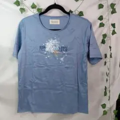 PINK HOUSE ピンクハウス 半袖Tシャツ ブルー 花束プリントのサムネイル