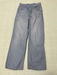 ユニクロ　レディース　デニム　ジーンズ　綿　麻