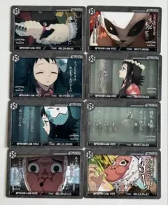 【匿名配送】鬼滅の刃 ダイニング コレクションカード8枚義勇•錆兎•真菰•鋼鐵塚