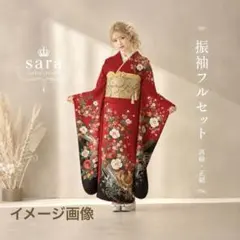 振袖正絹フルセット❤️豪華振袖 古典赤×黒 金駒金彩逸品 - メルカリ