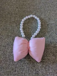 リボン型キーホルダー ピンク