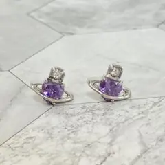 Vivienne Westwood｜Leonorピアス シルバー×パープル - メルカリ
