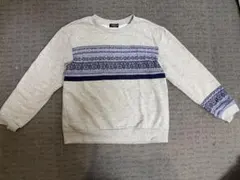 COMME CA ISM グレー柄入りトレーナー 150