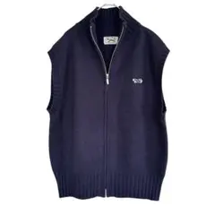 FREAK’S STORE FOX CRAFT ジップニット ベスト ネイビー