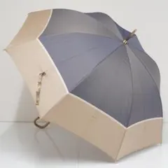 ランバンコレクション 傘 USED品 ネイビー ベージュ ブランド