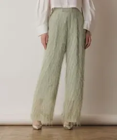 フリンジワンタックパンツ