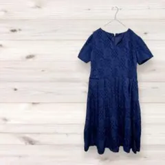 ワンピース カジュアルドレス 総柄 アンティーク 昭和レトロ 高級感 キレイめ