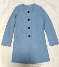 『12/16までのお値段』ノーカラーコート 水色