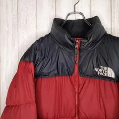 《激レア》ノースフェイス☆ヌプシダウンジャケットM刺繍レッドD51165