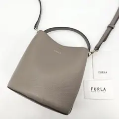極美品✨フルラ　ショルダーバッグ　ダナエ　ミニ　レザー　ブラウン　2way　現行