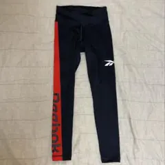 Reebok トレーニング用レギンス ネイビー×レッドのサムネイル