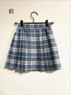 チェック柄フレアスカート黒インナー付き（スカンツ）140㎝