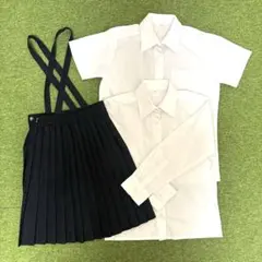 通学セット 女の子 プリーツスカート 135〜145 白シャツ 140 130