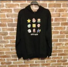 スーパーマリオ　パーカー　ブラック　Lサイズ