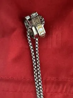 ゴールド・シルバー リング付きネックレス