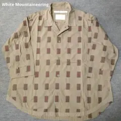 美品 White Mountaineering 刺繍 総柄 アーカイブ シャツ