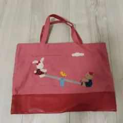 familiar ファミリア トートバッグ レッド うさぎ くまのサムネイル