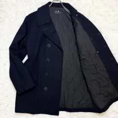 VAN ヴァンヂャケット ピーコート キルティング イカリボタン Lサイズ 紺