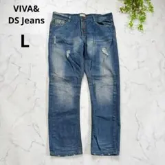 VIVA&DS Jeans◆ ヴィンテージ風　ダメージ加工 デニムパンツ(L)のサムネイル